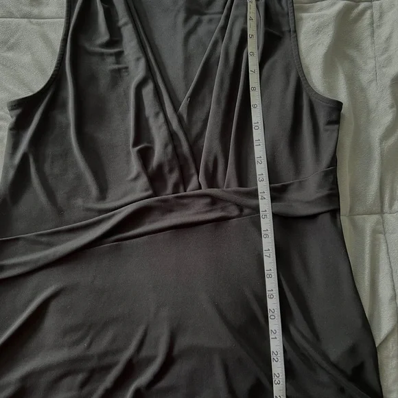 Banana Republic blouse Black Goth editorial v neck‎ Top babydoll - Picture 4 of 6